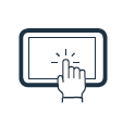 Icon of a touch screen